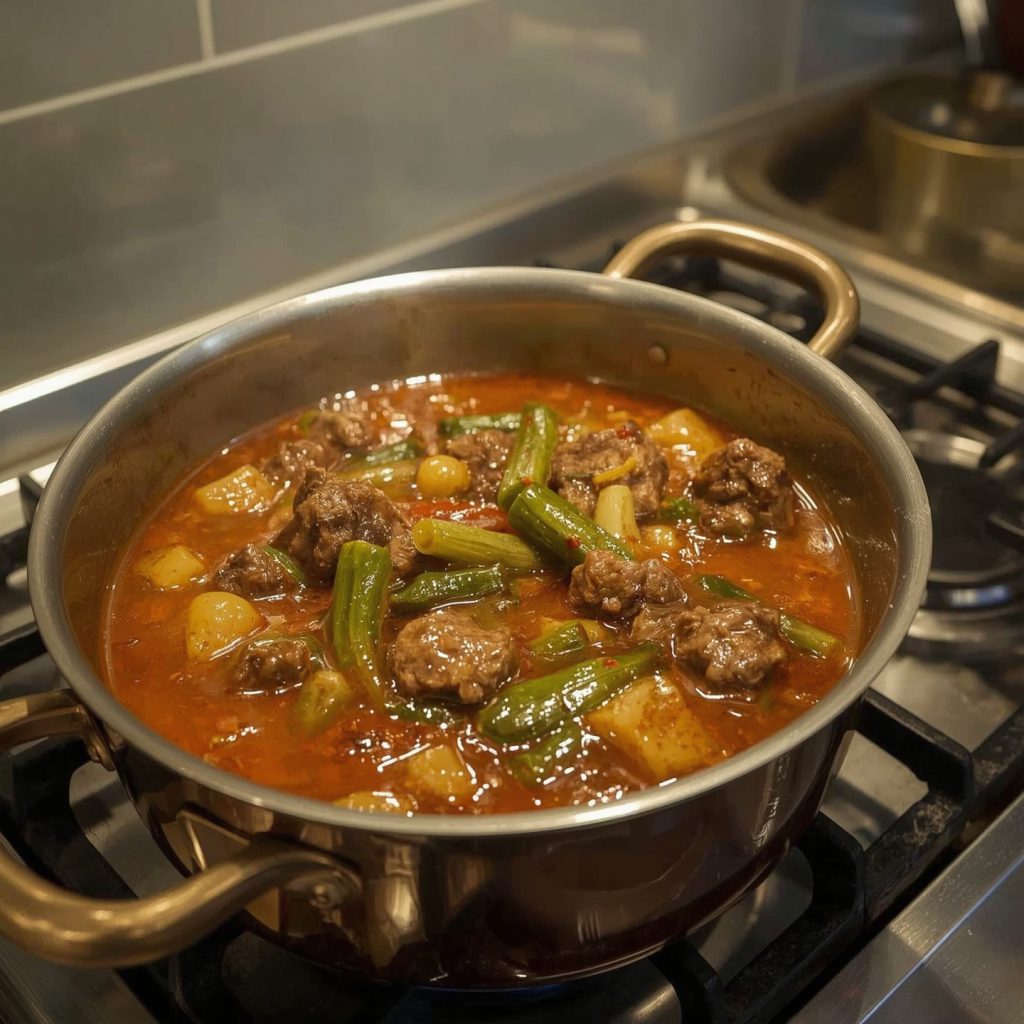 طرز تهیه خوراک بامیه